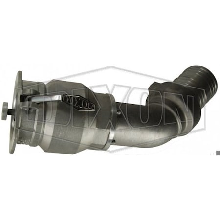 Dixon Vapor Recovery Coupling, 4 in Nominal, Coupler x 45Deg Swivel Hose, Aluminum VR4040CS-ALS45
